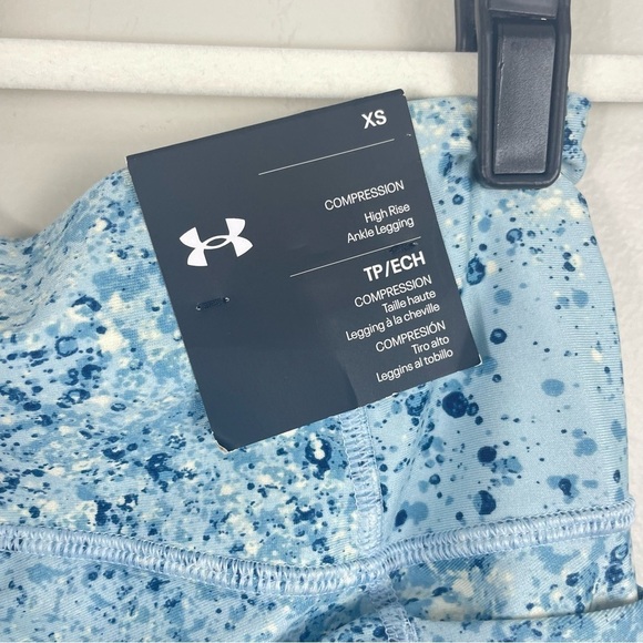 Under Armour Project Rock Heatgear Womens XS Legging Blue Athletic Compression - Picture 5 of 10